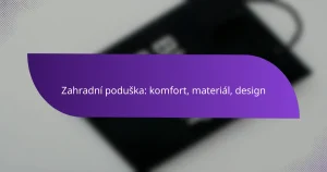 Zahradní poduška: komfort, materiál, design